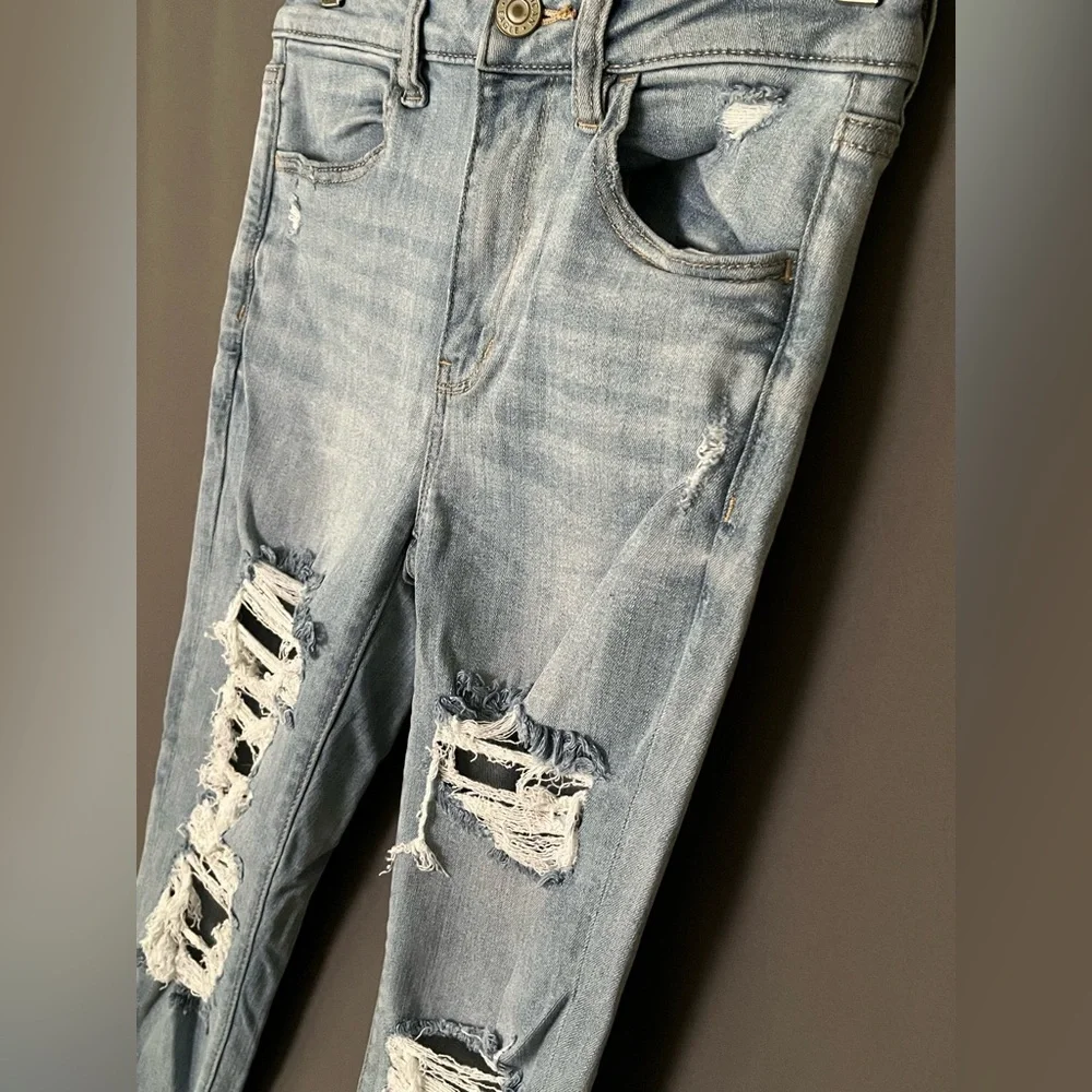 American Eagle Ne(x)t Level Stretch Distressed Skinny Jeans 6 - Picture 2 of 8